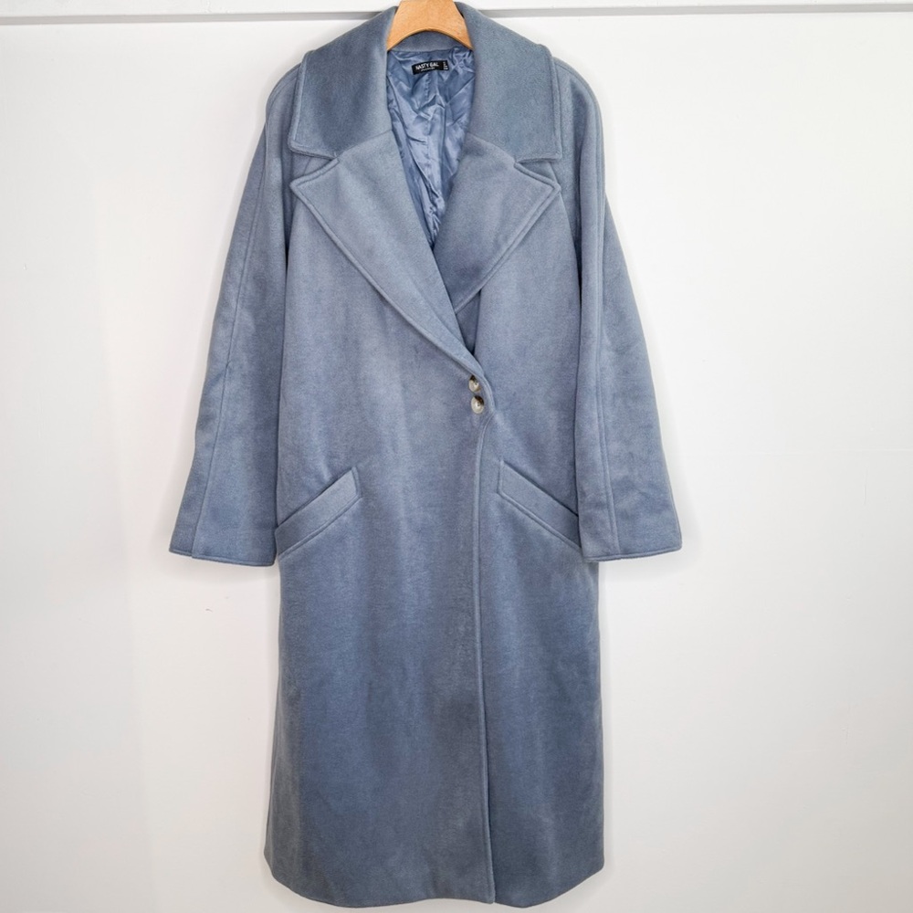 Nasty Gal Collection Wool Blend Oversized Duster Coat - Picture 4 of 11